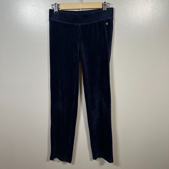 Lilly Pulitzer Jordynne Velour Pant Size XS True Navy Preppy Comfy Lounge Travel - Picture 2 of 11